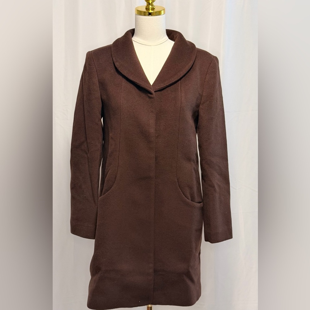 Quince Chic, cozy, and elegant. Wool Cashmere Cocoon Coat XS NWT Dark Chocolate